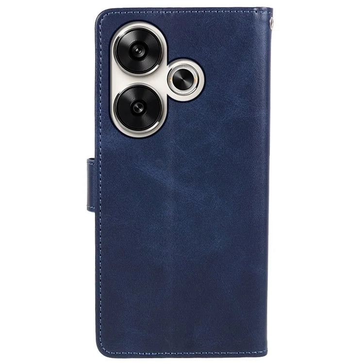 For Xiaomi Redmi Turbo 3 5G / Poco F6 5G Case Calf Texture Magnetic Clasp Leather Wallet Phone Cover