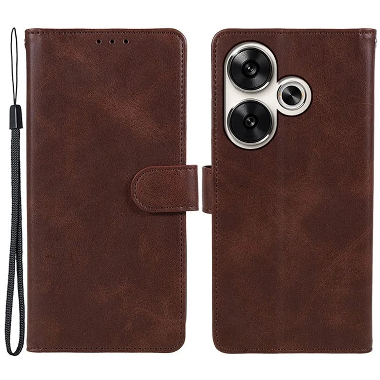 For Xiaomi Redmi Turbo 3 5G / Poco F6 5G Case Calf Texture Magnetic Clasp Leather Wallet Phone Cover
