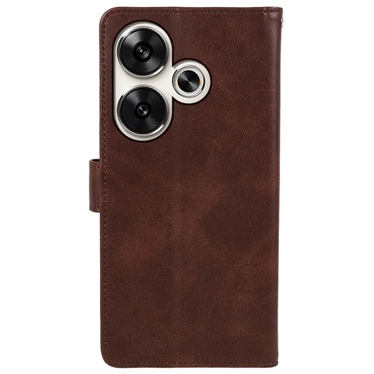 For Xiaomi Redmi Turbo 3 5G / Poco F6 5G Case Calf Texture Magnetic Clasp Leather Wallet Phone Cover