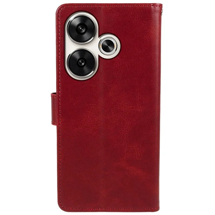 For Xiaomi Redmi Turbo 3 5G / Poco F6 5G Case Calf Texture Magnetic Clasp Leather Wallet Phone Cover