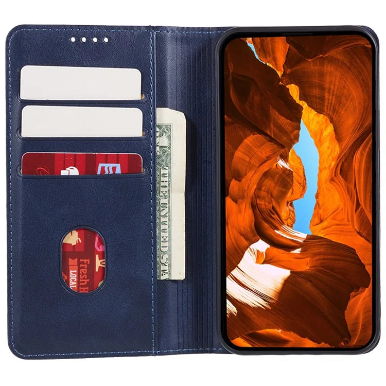 For Xiaomi Redmi Turbo 3 5G / Poco F6 5G Case Leather Magnetic Flip Calf Texture Phone Cover