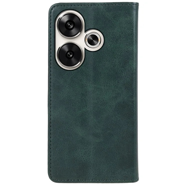 For Xiaomi Redmi Turbo 3 5G / Poco F6 5G Case Leather Magnetic Flip Calf Texture Phone Cover