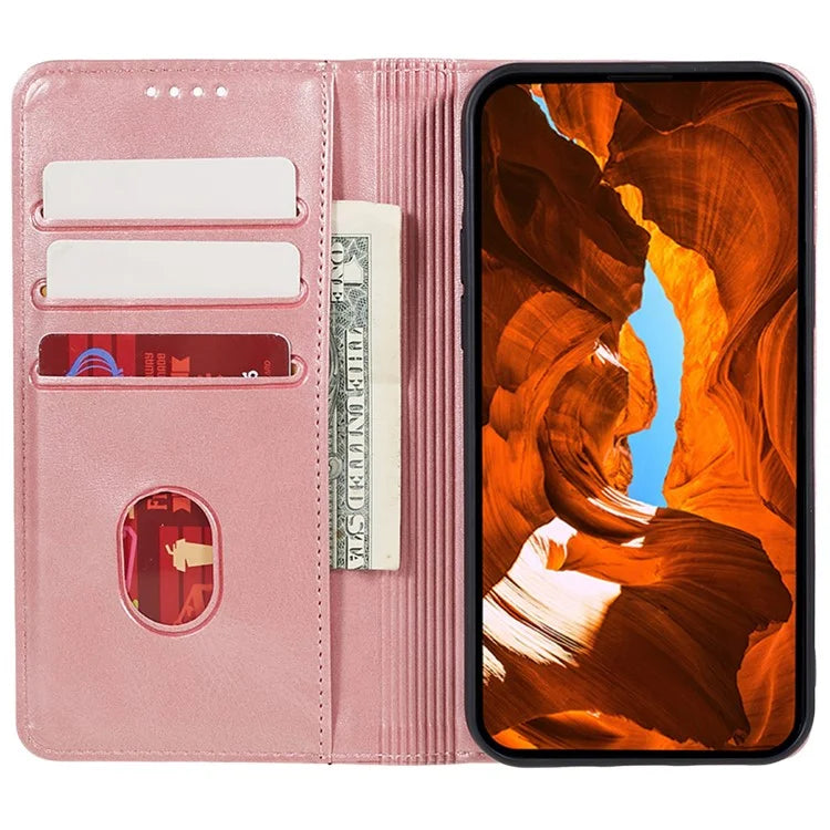 For Xiaomi Redmi Turbo 3 5G / Poco F6 5G Case Leather Magnetic Flip Calf Texture Phone Cover