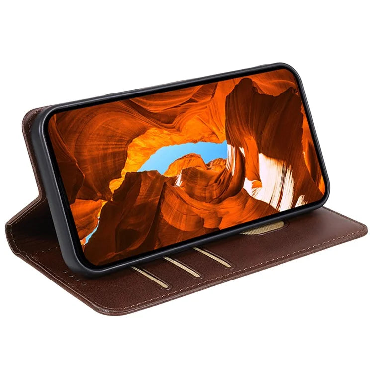 For Xiaomi Redmi Turbo 3 5G / Poco F6 5G Case Leather Magnetic Flip Calf Texture Phone Cover