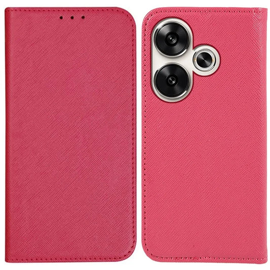 For Xiaomi Redmi Turbo 3 5G / Poco F6 5G Case Wallet Cross Texture Leather Flip Phone Cover