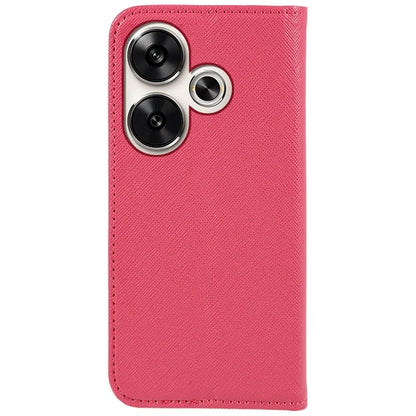 For Xiaomi Redmi Turbo 3 5G / Poco F6 5G Case Wallet Cross Texture Leather Flip Phone Cover