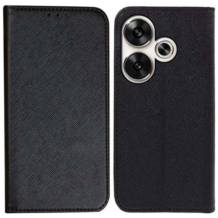 For Xiaomi Redmi Turbo 3 5G / Poco F6 5G Case Wallet Cross Texture Leather Flip Phone Cover
