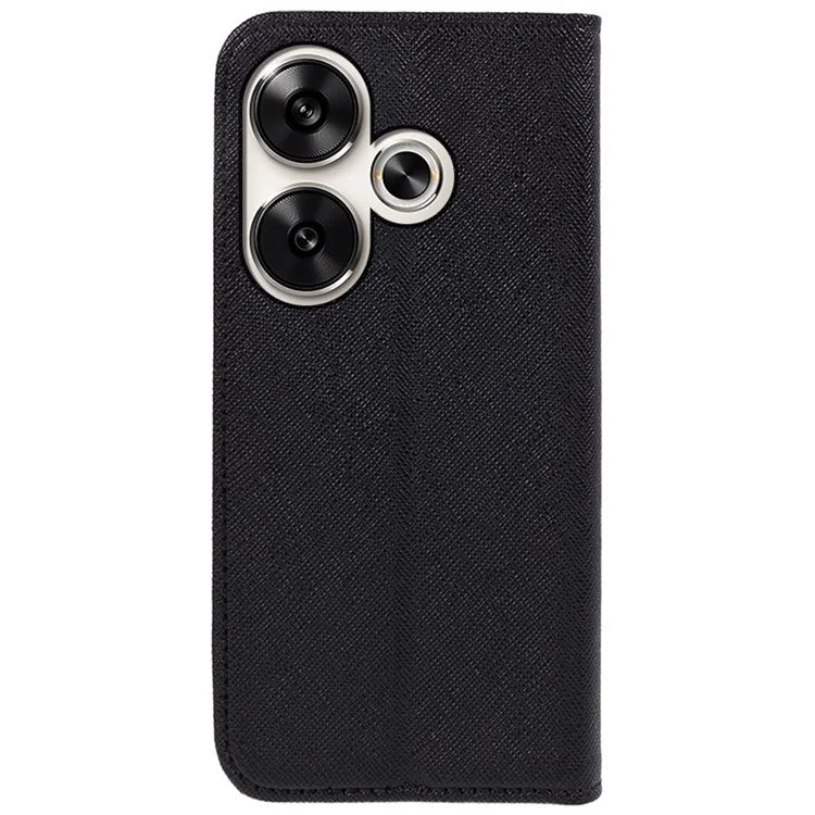 For Xiaomi Redmi Turbo 3 5G / Poco F6 5G Case Wallet Cross Texture Leather Flip Phone Cover