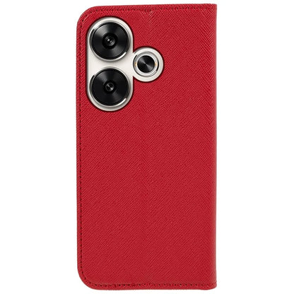 For Xiaomi Redmi Turbo 3 5G / Poco F6 5G Case Wallet Cross Texture Leather Flip Phone Cover