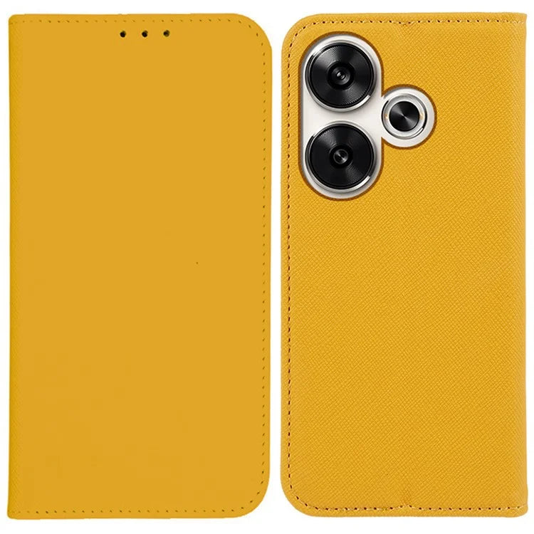 For Xiaomi Redmi Turbo 3 5G / Poco F6 5G Case Wallet Cross Texture Leather Flip Phone Cover