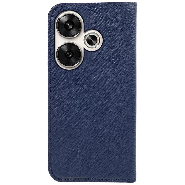 For Xiaomi Redmi Turbo 3 5G / Poco F6 5G Case Wallet Cross Texture Leather Flip Phone Cover