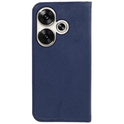 For Xiaomi Redmi Turbo 3 5G / Poco F6 5G Case Wallet Cross Texture Leather Flip Phone Cover