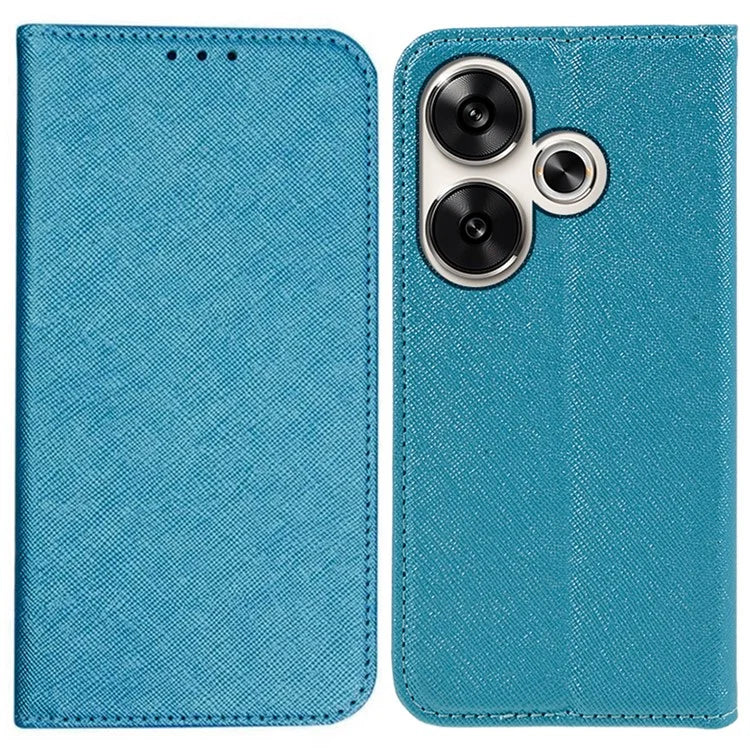 For Xiaomi Redmi Turbo 3 5G / Poco F6 5G Case Wallet Cross Texture Leather Flip Phone Cover