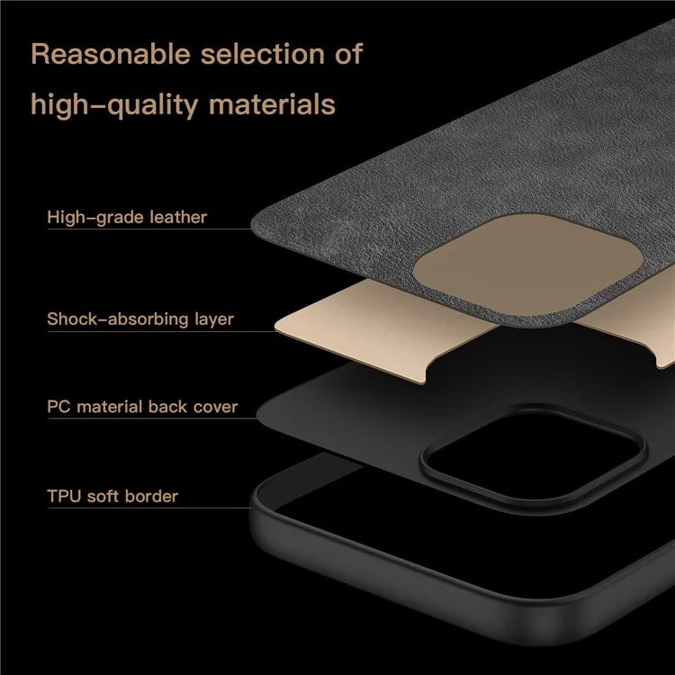 For Xiaomi Redmi Turbo 3 5G / Poco F6 5G Case PU Leather Coated PC+TPU Retro Phone Protective Cover