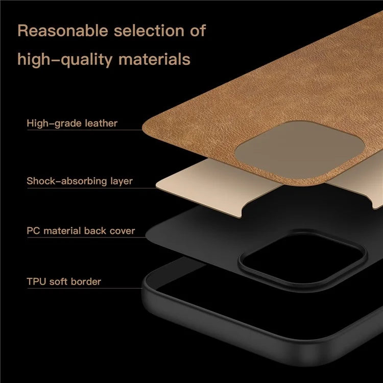 For Xiaomi Redmi Turbo 3 5G / Poco F6 5G Case PU Leather Coated PC+TPU Retro Phone Protective Cover