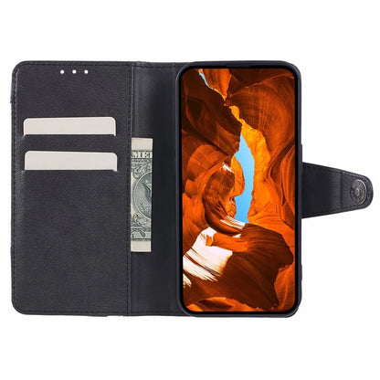 For Xiaomi Redmi Turbo 3 5G / Poco F6 5G Case Wallet Crazy Horse Texture Splicing Leather Phone Cover