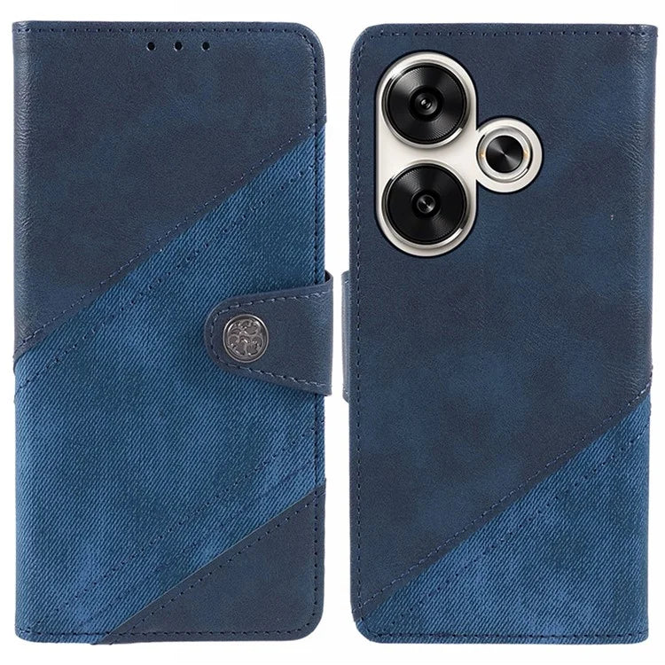 For Xiaomi Redmi Turbo 3 5G / Poco F6 5G Case Wallet Crazy Horse Texture Splicing Leather Phone Cover