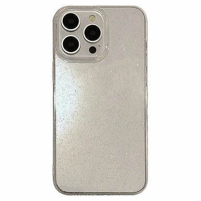 For iPhone 14 Pro Case Subtle Glitter Transparent TPU Phone Cover