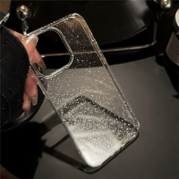 For iPhone 14 Pro Case Subtle Glitter Transparent TPU Phone Cover