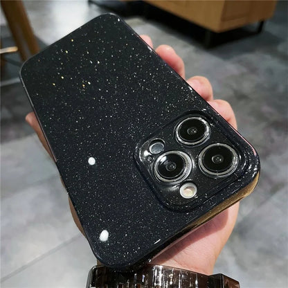 For iPhone 15 Pro Case Sparkling Glitter Flexible TPU Protective Phone Cover