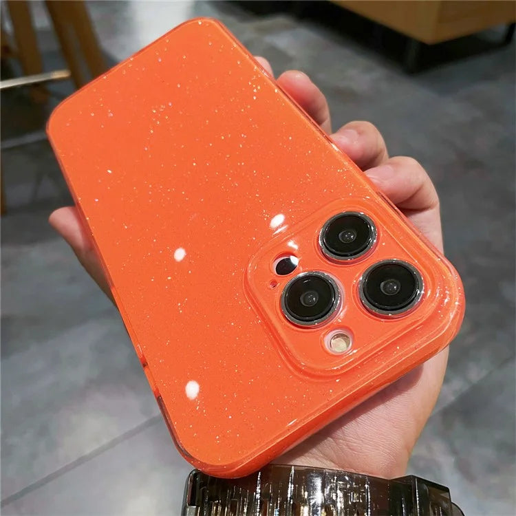 For iPhone 15 Pro Case Sparkling Glitter Flexible TPU Protective Phone Cover