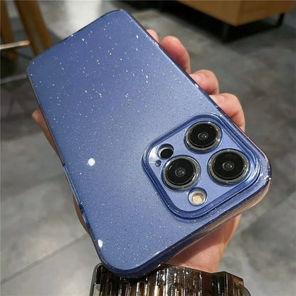 For iPhone 15 Pro Case Sparkling Glitter Flexible TPU Protective Phone Cover