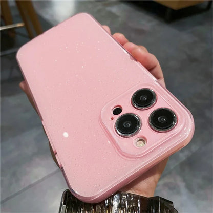 For iPhone 15 Pro Case Sparkling Glitter Flexible TPU Protective Phone Cover