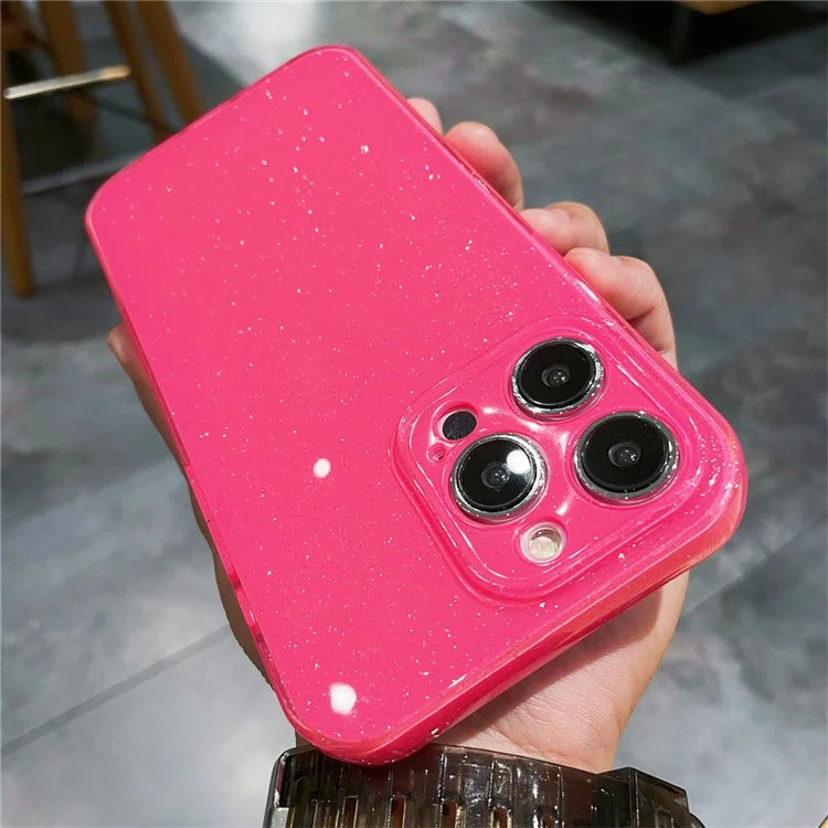 For iPhone 15 Pro Case Sparkling Glitter Flexible TPU Protective Phone Cover
