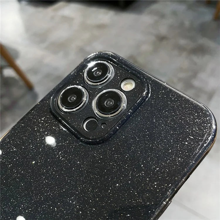 For iPhone 15 Pro Case Sparkling Glitter Flexible TPU Protective Phone Cover