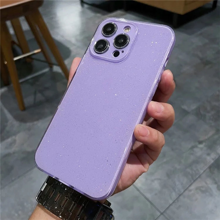 For iPhone 15 Pro Max TPU Case Sparkling Glitter Design Mobile Phone Cover