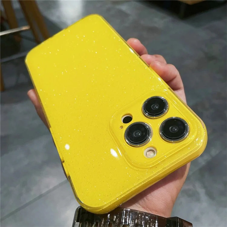 For iPhone 15 Pro Max TPU Case Sparkling Glitter Design Mobile Phone Cover