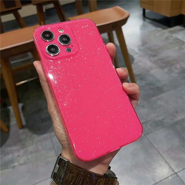 For iPhone 15 Pro Max TPU Case Sparkling Glitter Design Mobile Phone Cover