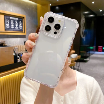 For iPhone 14 Pro Max Case Reinforced Corner TPU+TPE+Acrylic Phone Cover