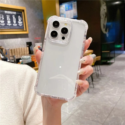 For iPhone 14 Pro Max Case Reinforced Corner TPU+TPE+Acrylic Phone Cover