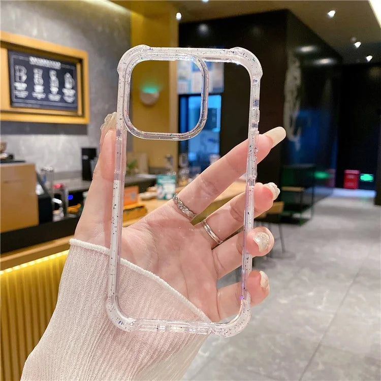 For iPhone 14 Pro Max Case Reinforced Corner TPU+TPE+Acrylic Phone Cover