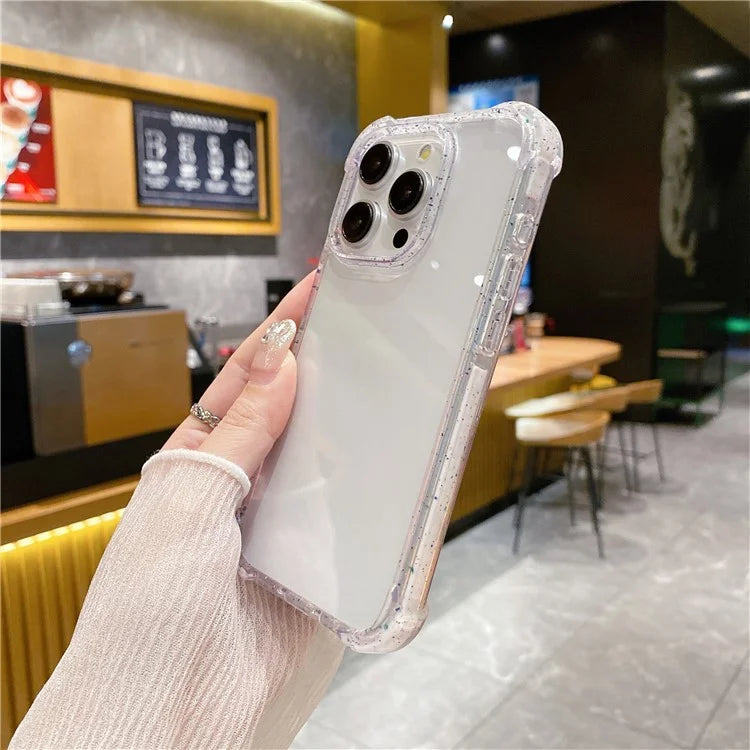 For iPhone 14 Pro Max Case Reinforced Corner TPU+TPE+Acrylic Phone Cover