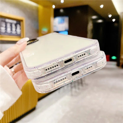 For iPhone 15 Pro Case TPU+TPE+PC Transparent Back Phone Cover