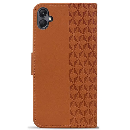 For Samsung Galaxy A05 4G Case PU Leather Rhombus Pattern Stand Function Phone Cover