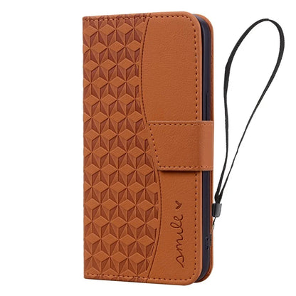 For Samsung Galaxy A05 4G Case PU Leather Rhombus Pattern Stand Function Phone Cover