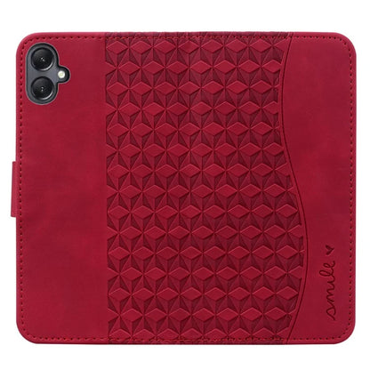 For Samsung Galaxy A05 4G Case PU Leather Rhombus Pattern Stand Function Phone Cover