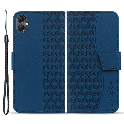 For Samsung Galaxy A05 4G Case PU Leather Rhombus Pattern Stand Function Phone Cover