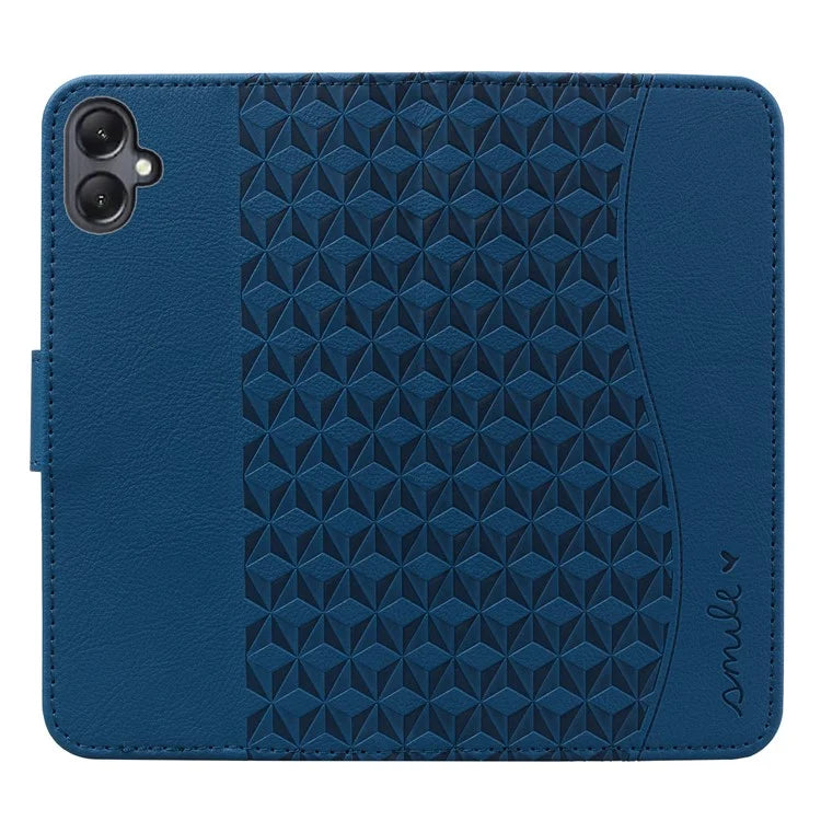 For Samsung Galaxy A05 4G Case PU Leather Rhombus Pattern Stand Function Phone Cover