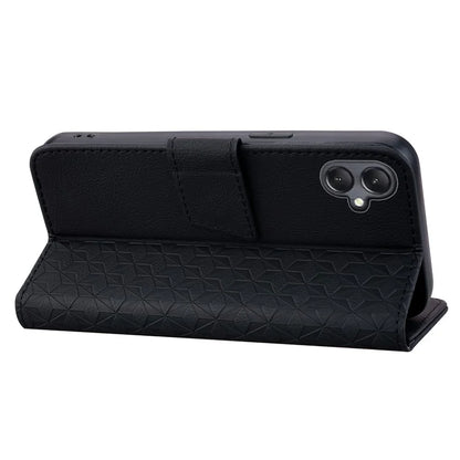 For Samsung Galaxy A05 4G Case PU Leather Rhombus Pattern Stand Function Phone Cover