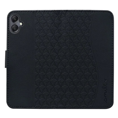 For Samsung Galaxy A05 4G Case PU Leather Rhombus Pattern Stand Function Phone Cover