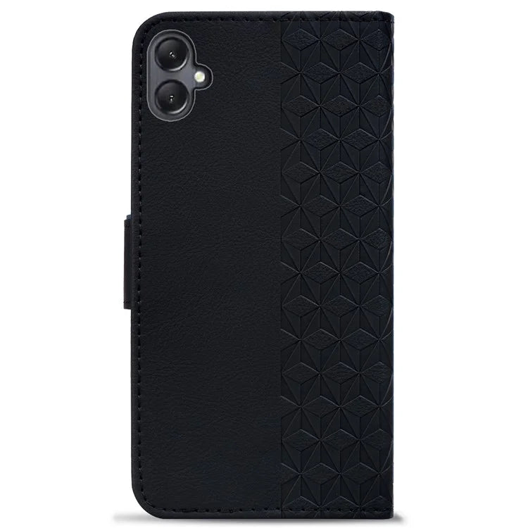 For Samsung Galaxy A05 4G Case PU Leather Rhombus Pattern Stand Function Phone Cover