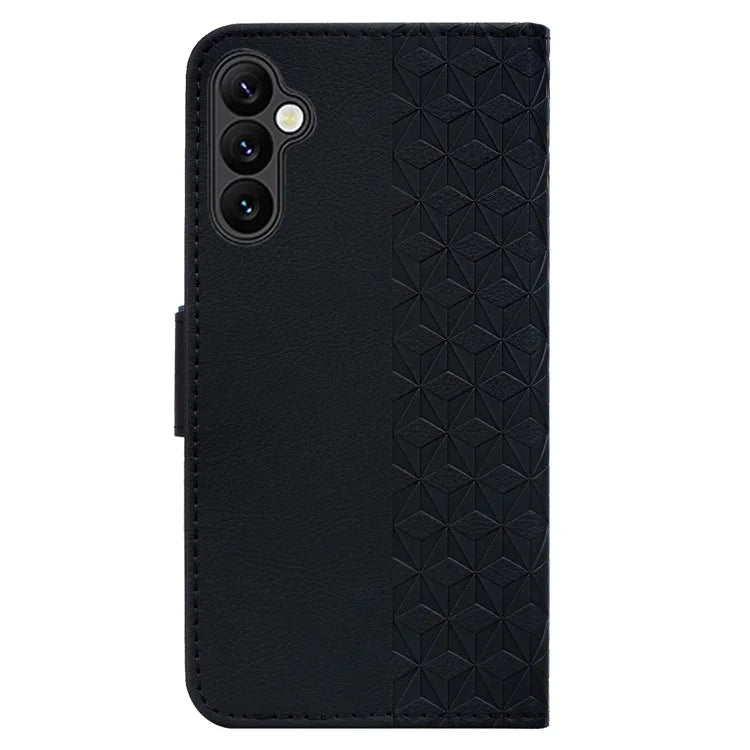For Samsung Galaxy A05s 4G Case with Hand Strap Rhombus Leather Wallet Cover