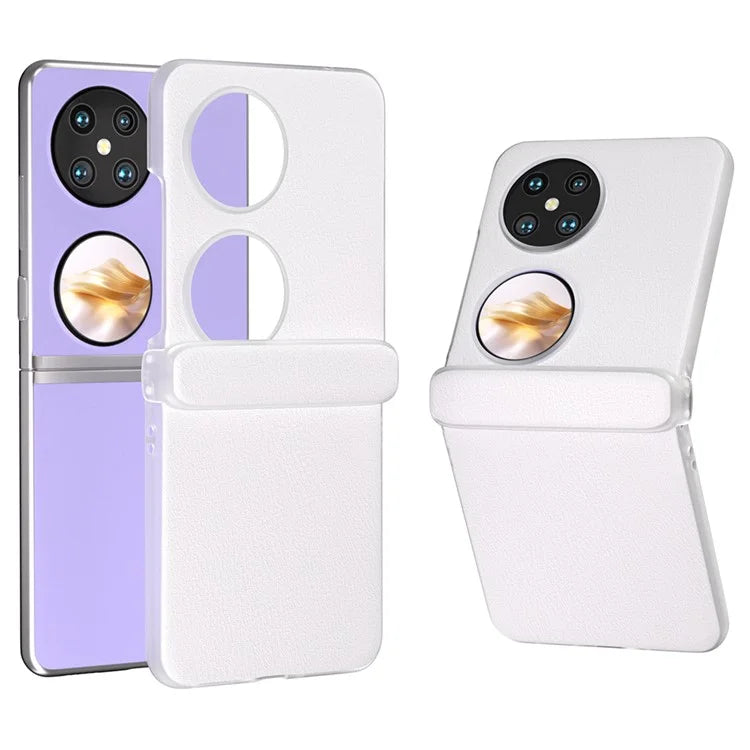 For Huawei Pocket 2 Case Leather+PC Hinge Protection Phone Cover with Clear Matte Edge