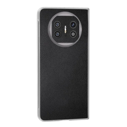For Huawei Mate X5 Case Leather Coated PC Phone Cover with Clear Matte Edge