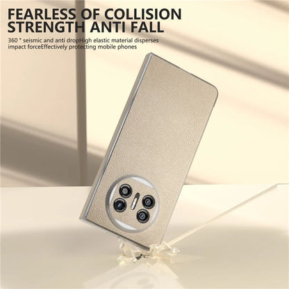 For Huawei Mate X5 Case Leather Coated PC Phone Cover with Clear Matte Edge