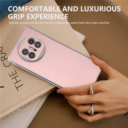For Huawei Mate X5 Case Leather Coated PC Phone Cover with Clear Matte Edge